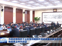 市政府领导班子正反案例解剖式调研成果交流会召开 陈晓勇主持并讲话