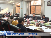 市政协召开六届第二十一次主席会议