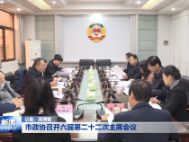 市政协召开六届第二十二次主席会议