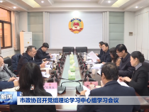 市政协召开党组理论学习中心组学习会议
