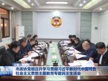 市政协党组召开学习贯彻习近平新时代中国特色社会主义思想主题教育专题民主生活会