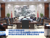 市委召开常委会会议 传达学习习近平总书记重要讲话重要批示精神 研究我市贯彻落实意见 樊维斌主持会议