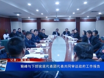 菊峰与下邽官底代表团代表共同审议政府工作报告