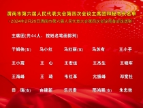 渭南市第六届人民代表大会第四次会议主席团和秘书长名单