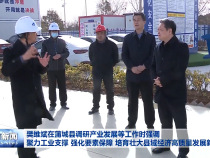 樊维斌在蒲城县调研产业发展等工作时强调 聚力工业支撑 强化要素保障 培育壮大县域经济高质量发展新动能