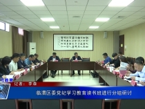 临渭区委党纪学习教育读书班进行分组研讨