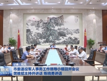 市委退役军人事务工作领导小组召开会议 樊维斌主持并讲话 陈晓勇讲话