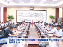 市政府召开严肃财经纪律提升财政管理质效工作会议 陈晓勇主持