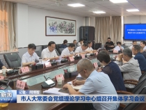 市人大常委会党组理论学习中心组召开集体学习会议