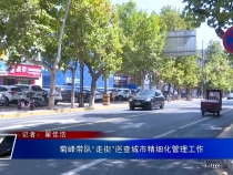菊峰带队“走街”巡查城市精细化管理工作