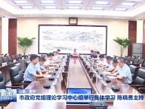 市政府党组理论学习中心组举行集体学习 陈晓勇主持