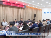 市政协召开党组理论学习中心组学习会议