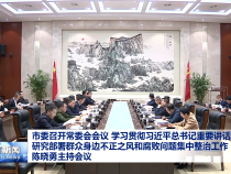 市委召开常委会会议 学习贯彻习近平总书记重要讲话精神 研究部署群众身边不正之风和腐败问题集中整治工作 陈晓勇主持会议