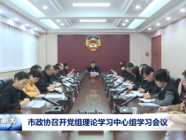 市政协召开党组理论学习中心组学习会议