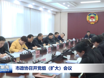 市政协召开党组（扩大）会议