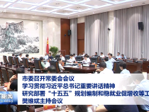 市委召開常委會會議 學習貫徹習近平總書記重要講話精神 研究部署“十五五”規劃編制和穩就業促增收等工作 樊維斌主持會議