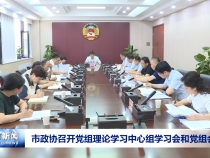 市政協召開黨組理論學習中心組學習會和黨組會