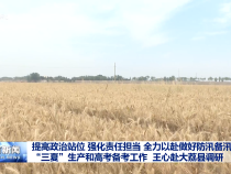 提高政治站位 強(qiáng)化責(zé)任擔(dān)當(dāng) 全力以赴做好防汛備汛、“三夏”生產(chǎn)和高考備考工作 王心赴大荔縣調(diào)研