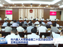 市六屆人大常委會第二十五次會議召開 王琦主持并講話