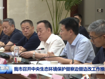 我市召開中央生態環境保護督察邊督邊改工作推進會