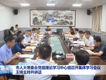 市人大常委會黨組理論學習中心組召開集體學習會議 王琦主持并講話