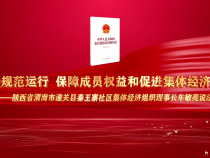 依法規(guī)范運(yùn)行 保障成員權(quán)益和促進(jìn)集體經(jīng)濟(jì)發(fā)展——陜西省渭南市潼關(guān)縣秦王寨社區(qū)集體經(jīng)濟(jì)組織理事長車敏亮說法