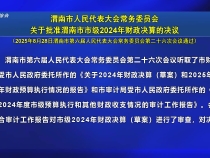 渭南市人民代表大會常務委員會關于批準渭南市市級2024年財政決算的決議