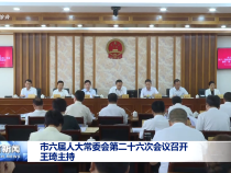 市六屆人大常委會第二十六次會議召開 王琦主持