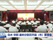 白水 華陰 潼關分別召開縣（市）委全會