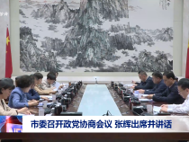 市委召開政黨協(xié)商會議 張輝出席并講話