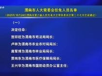 渭南市人大常委會任免人員名單