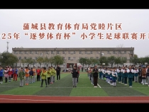 蒲城縣教育體育局黨睦片區2025年“逐夢體育杯”小學生足球聯賽開幕