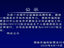 渭南市福利彩票发行中心关于变更投注站的公示