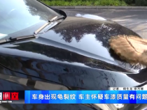 車身出現龜裂紋 車主懷疑車漆質量有問題
