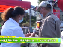 韩城市桑树坪镇：做实做细防疫工作 筑牢疫情防控线
