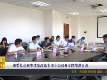 市委社会民生体制改革专项小组召开专题推进会议