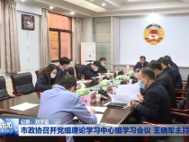 市政协召开党组理论学习中心组学习会议 王晓军主持