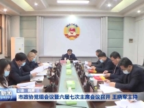 市政协党组会议暨六届七次主席会议召开 王晓军主持
