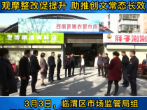 《创建进行时》临渭区市场监管局：观摩整改促提升 助推创文常态长效