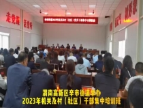 渭南高新区辛市街道举办2023年机关及村（社区）干部培训班